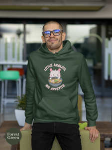 Ramen Hoodie: Little Axolotl Big Appetite Edition - Foodie and Pun Hoodie with Cute Ramen Art and Asian-Inspired Design