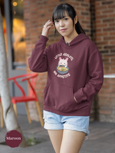 Ramen Hoodie: Little Axolotl Big Appetite Edition - Foodie and Pun Hoodie with Cute Ramen Art and Asian-Inspired Design