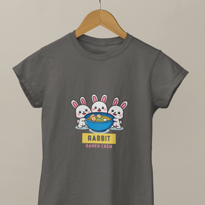 Ramen T-Shirt: Rabbit Ramen Crew Japanese Foodie Shirt with Ramen Art