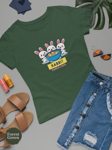 Ramen T-Shirt: Rabbit Ramen Crew Japanese Foodie Shirt with Ramen Art