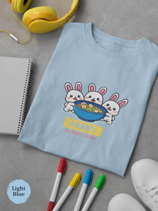 Ramen T-Shirt: Rabbit Ramen Crew Japanese Foodie Shirt with Ramen Art
