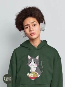 Ramen Hoodie: Noodle Noms with a Meow - An Asian Foodie Hoodie with Cute Ramen Cat Art and Punny Charm