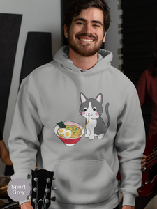 Ramen Hoodie: Noodle Noms with a Meow - An Asian Foodie Hoodie with Cute Ramen Cat Art and Punny Charm