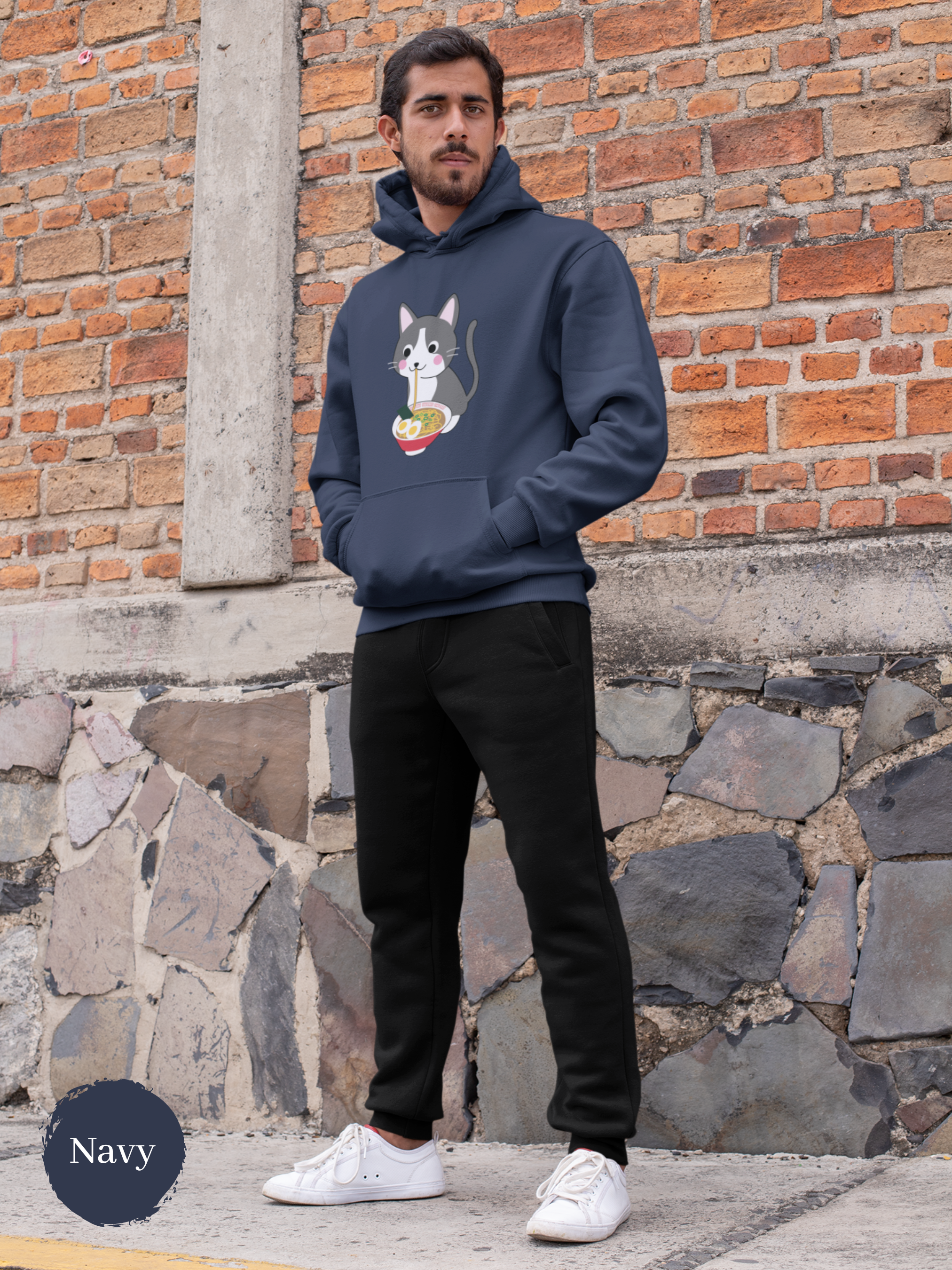 Ramen Hoodie: Noodle Noms with a Meow - An Asian Foodie Hoodie with Cute Ramen Cat Art and Punny Charm