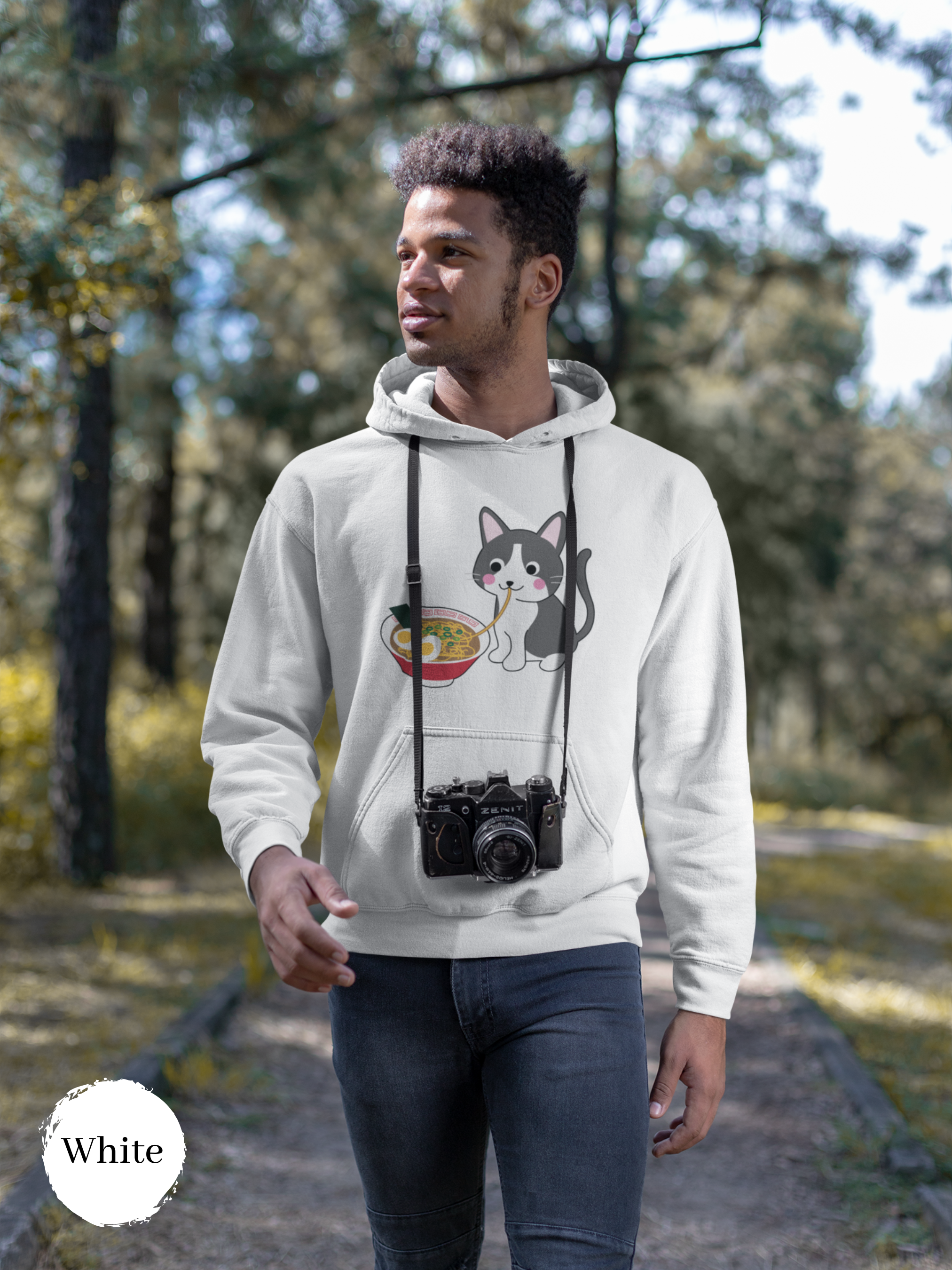 Ramen Hoodie: Noodle Noms with a Meow - An Asian Foodie Hoodie with Cute Ramen Cat Art and Punny Charm