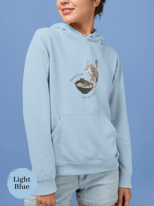 Ramen Hoodie Ramen is Life Even for Cats Cat Noodle Pun Sweatshirt