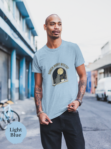 Ramen T-shirt - Japanese Foodie Shirt with Ramen Art and Night View featuring Cat and Ramen Bowl
