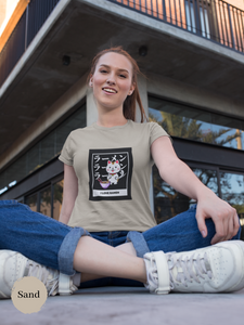 Ramen T-shirt: Lucky Cat I Love Ramen with Maneki Neko Illustration - Japanese Foodie Shirt with Ramen Art
