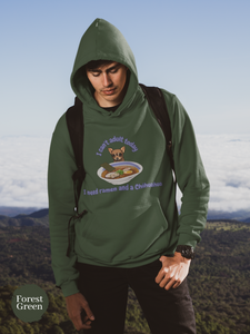 Ramen Hoodie: I Can't Adult Today, I Need Ramen and a Chihuahua - Foodie Pun Hoodie with Asian Ramen Art