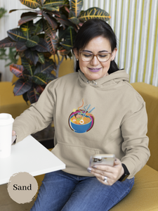 Ramen Hoodie Retro Ramen Bowl Art Print Sweatshirt for Foodie and Asian Food Lovers