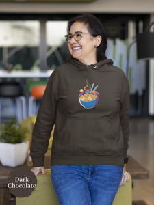 Ramen Hoodie Retro Ramen Bowl Art Print Sweatshirt for Foodie and Asian Food Lovers