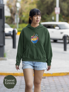 Ramen Hoodie Retro Ramen Bowl Art Print Sweatshirt for Foodie and Asian Food Lovers