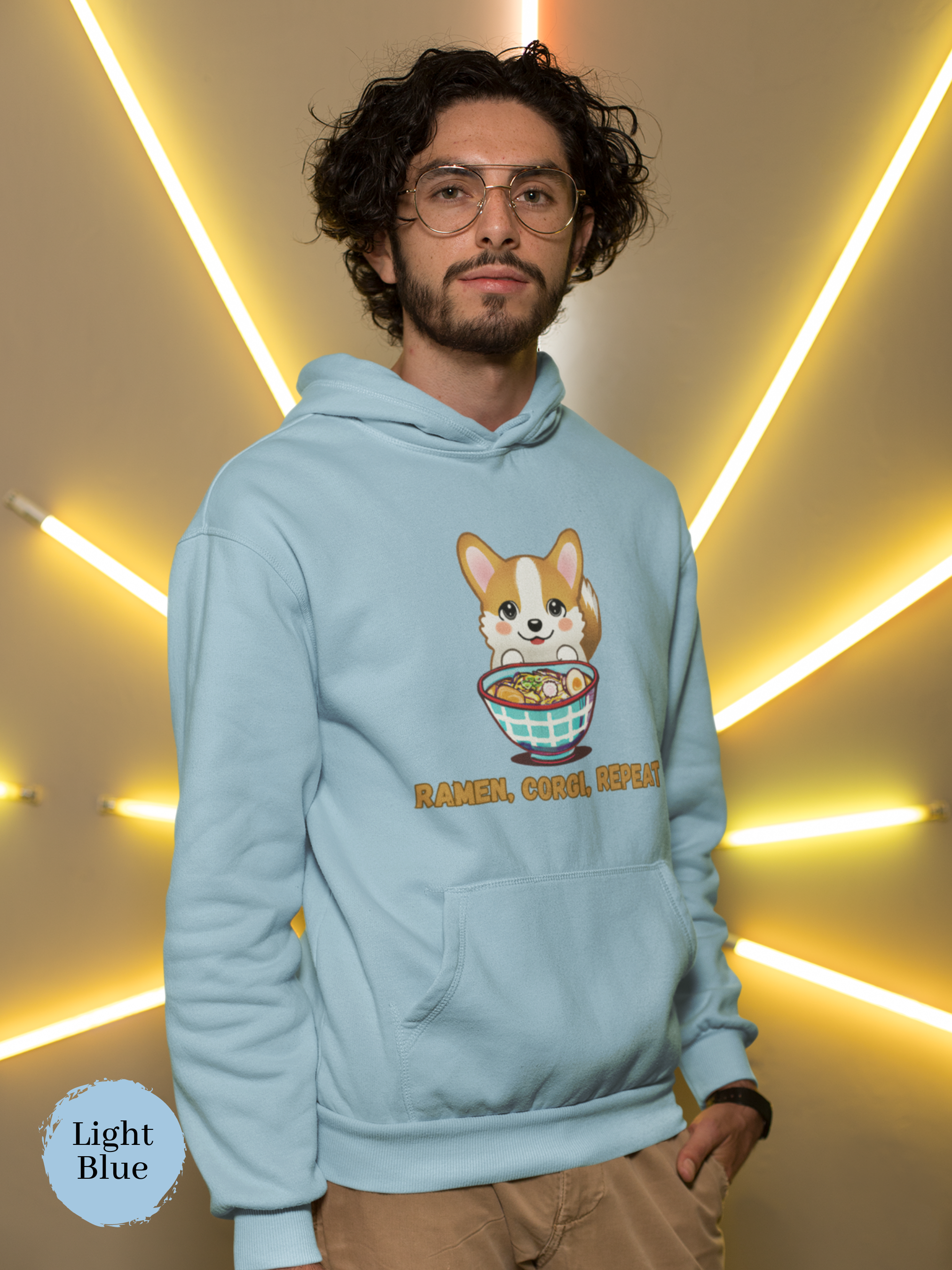 Ramen Hoodie: Ramen, Corgi, Repeat - Cute Corgi Ramen Sweatshirt for Foodie and Dog Lovers
