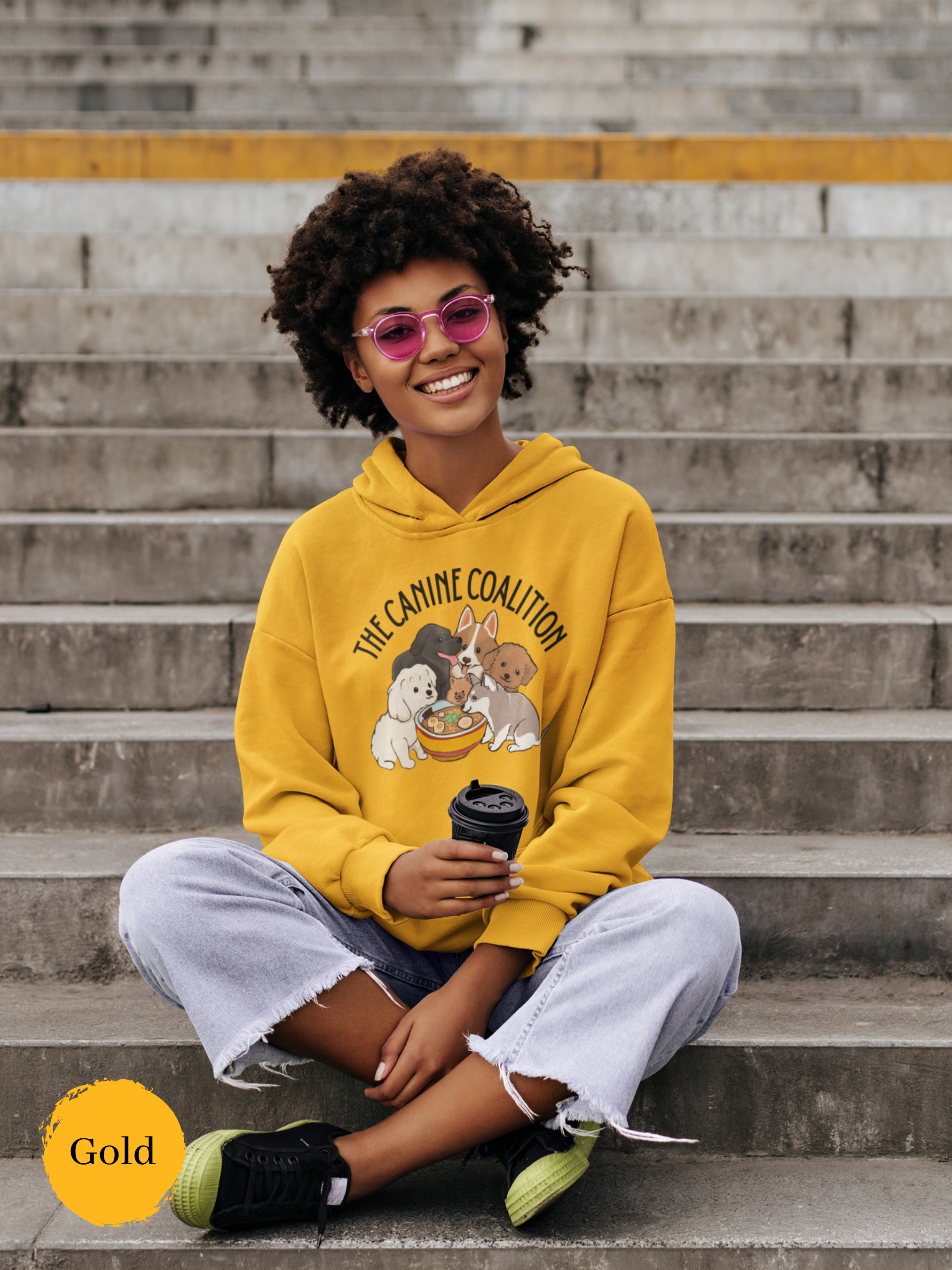 Ramen Hoodie: Canine Coalition Edition - Foodie and Pun Hoodie with Adorable Ramen Art and Asian-Inspired Design