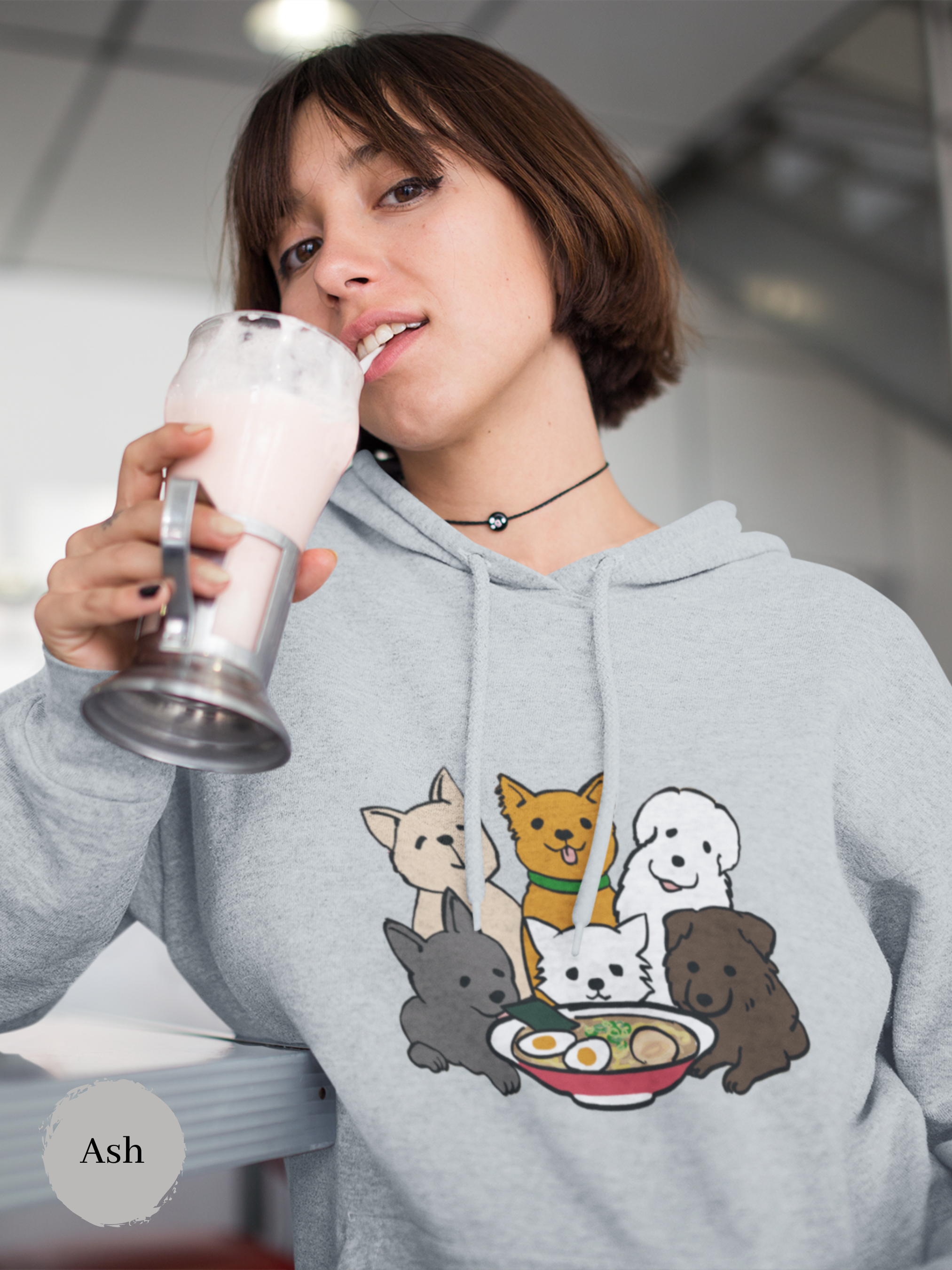 Ramen Hoodie: Six Adorable Pups Savouring Ramen Delight