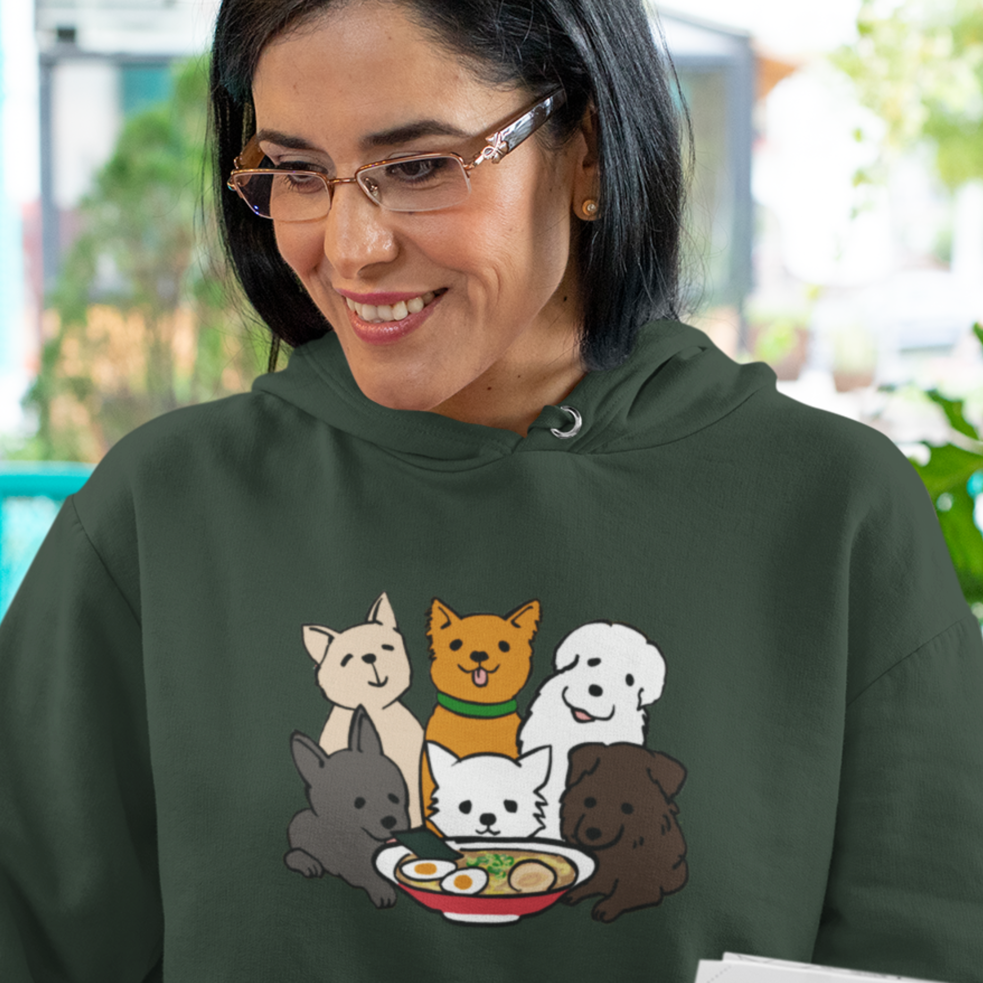 Ramen Hoodie: Six Adorable Pups Savouring Ramen Delight