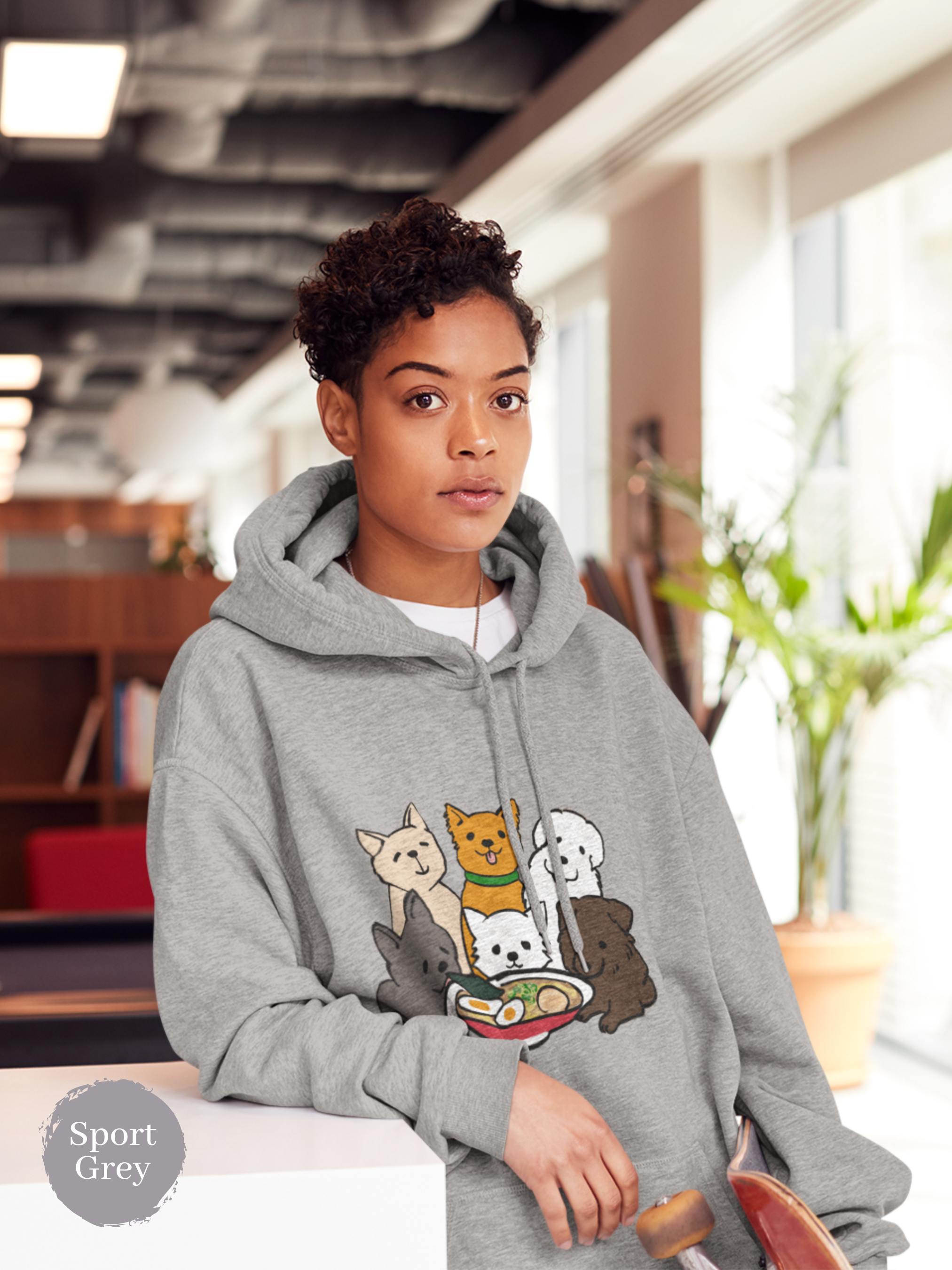 Ramen Hoodie: Six Adorable Pups Savouring Ramen Delight