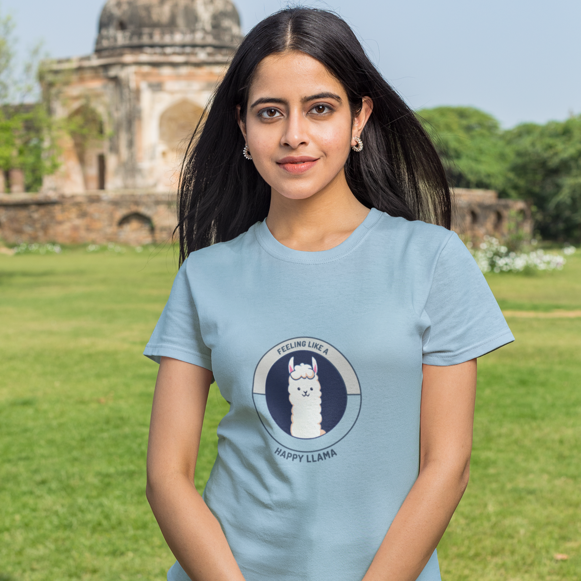 Feeling Like a Happy Llama T-Shirt: Cute Llama Illustration for Animal Lovers