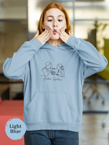 Ramen Hoodie: "Better Together" One Line Drawing - Asian Food Hoodie