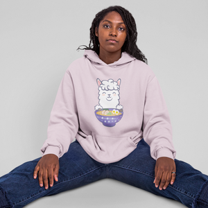 Ramen Hoodie: Llama Noodle Love - Foodie Hoodie with Cute Ramen Art