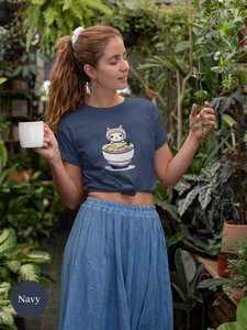 Ramen T-shirt: Japanese Foodie Shirt with Fun Ramen Art Featuring a Llama and Delicious Noodles