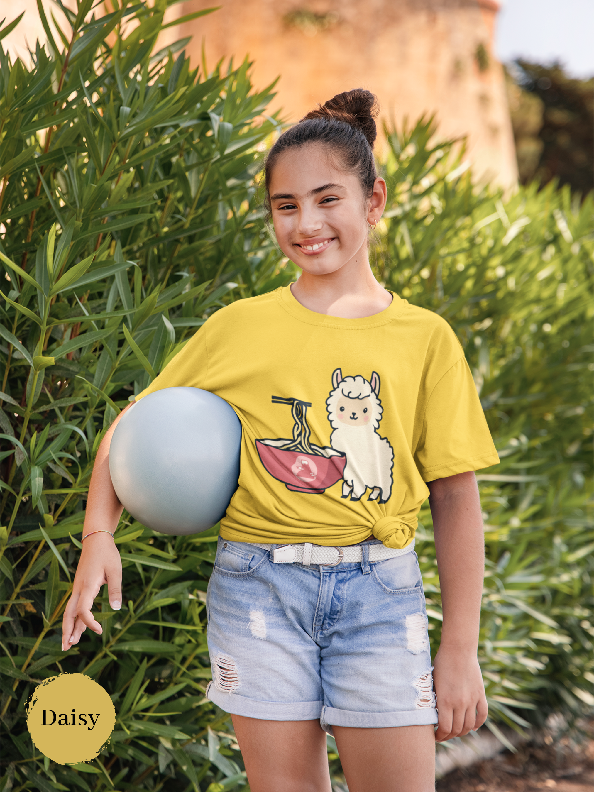 Ramen Llama Love T-Shirt: Japanese Foodie Shirt with Cute Llama and Ramen Art