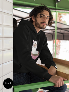 Ramen Hoodie: Llama Ramen Noodles - Playful Pun Hoodie with Cute Ramen Art
