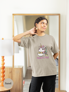 Ramen T-shirt with Unicorn Fuel Illustration - Japanese Foodie Shirt with Ramen Art
