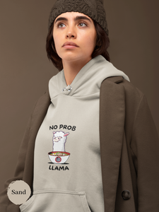 Ramen Hoodie: No Prob Llama Ramen Sweatshirt for Foodie Hoodies and Pun Lovers