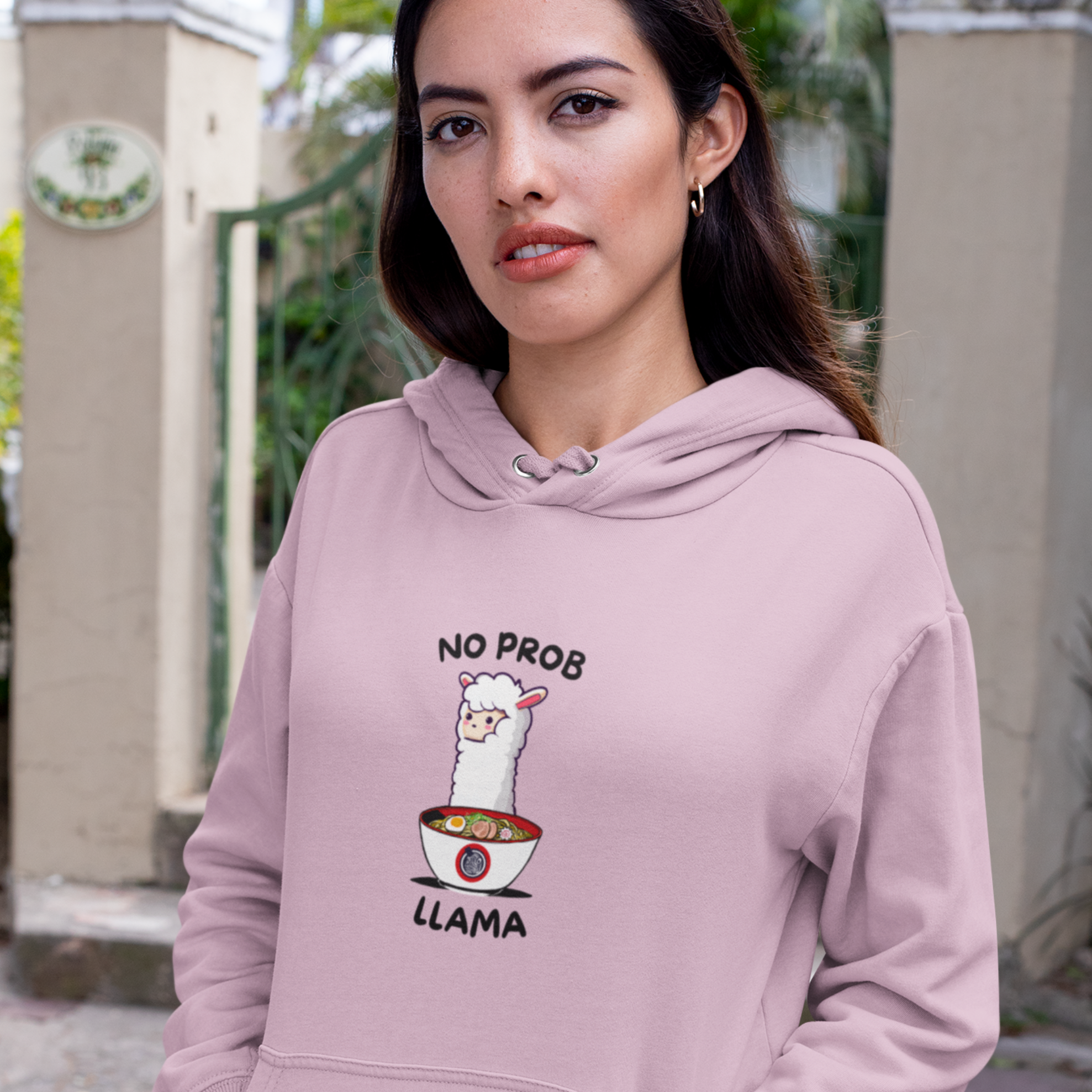 Ramen Hoodie: No Prob Llama Ramen Sweatshirt for Foodie Hoodies and Pun Lovers