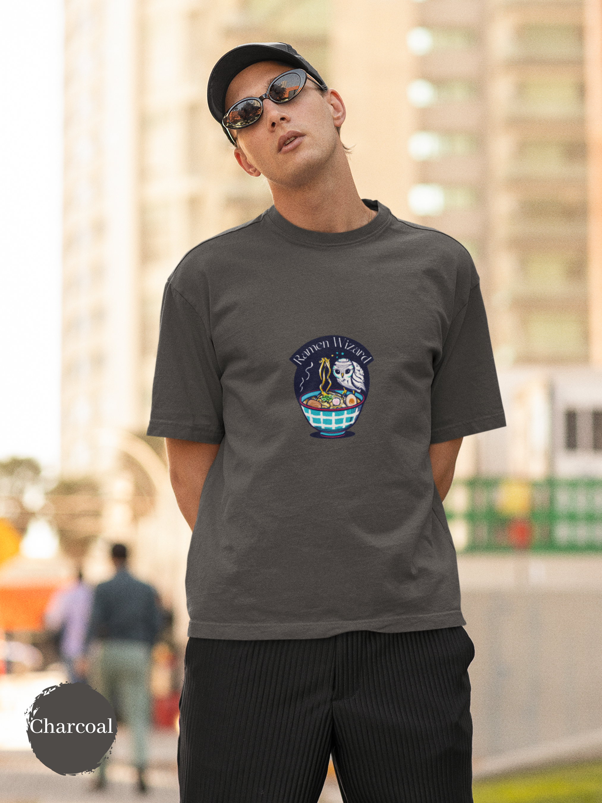 Ramen Wizard Owl T-Shirt: Japanese Shirt for Foodie Fans and Ramen Art Enthusiasts