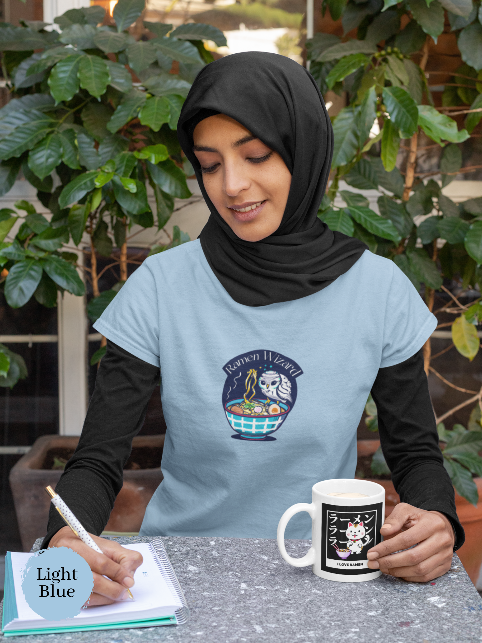 Ramen Wizard Owl T-Shirt: Japanese Shirt for Foodie Fans and Ramen Art Enthusiasts
