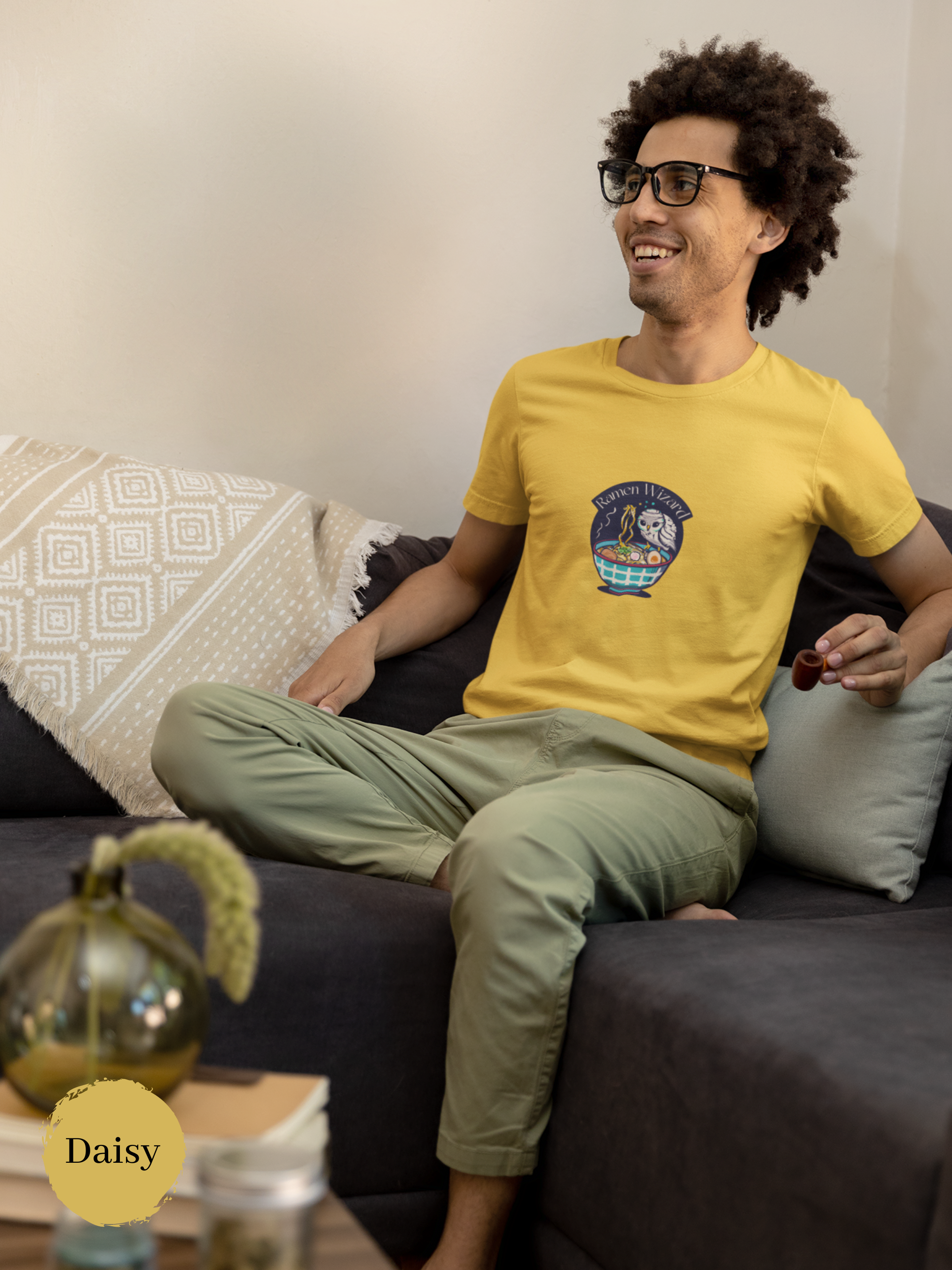 Ramen Wizard Owl T-Shirt: Japanese Shirt for Foodie Fans and Ramen Art Enthusiasts