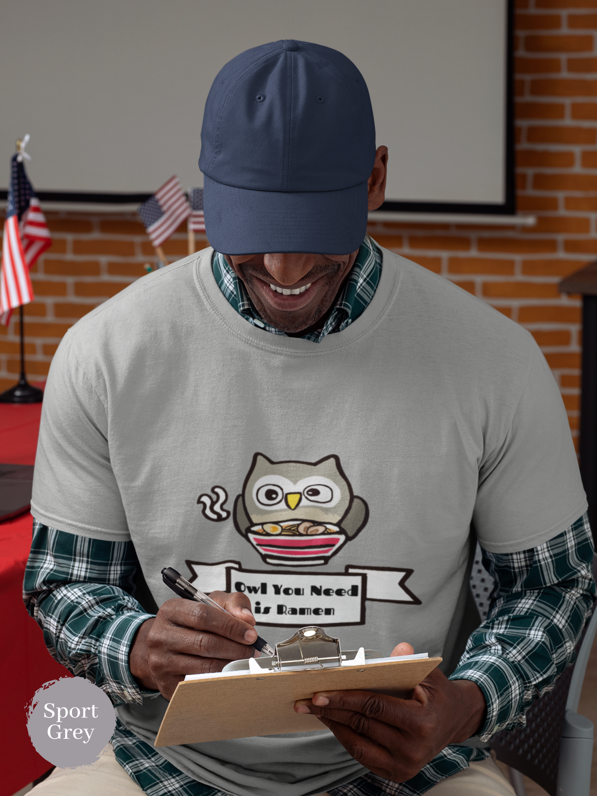Ramen T-Shirt: Owl Need is Ramen - Japanese Foodie Shirt with Ramen Art