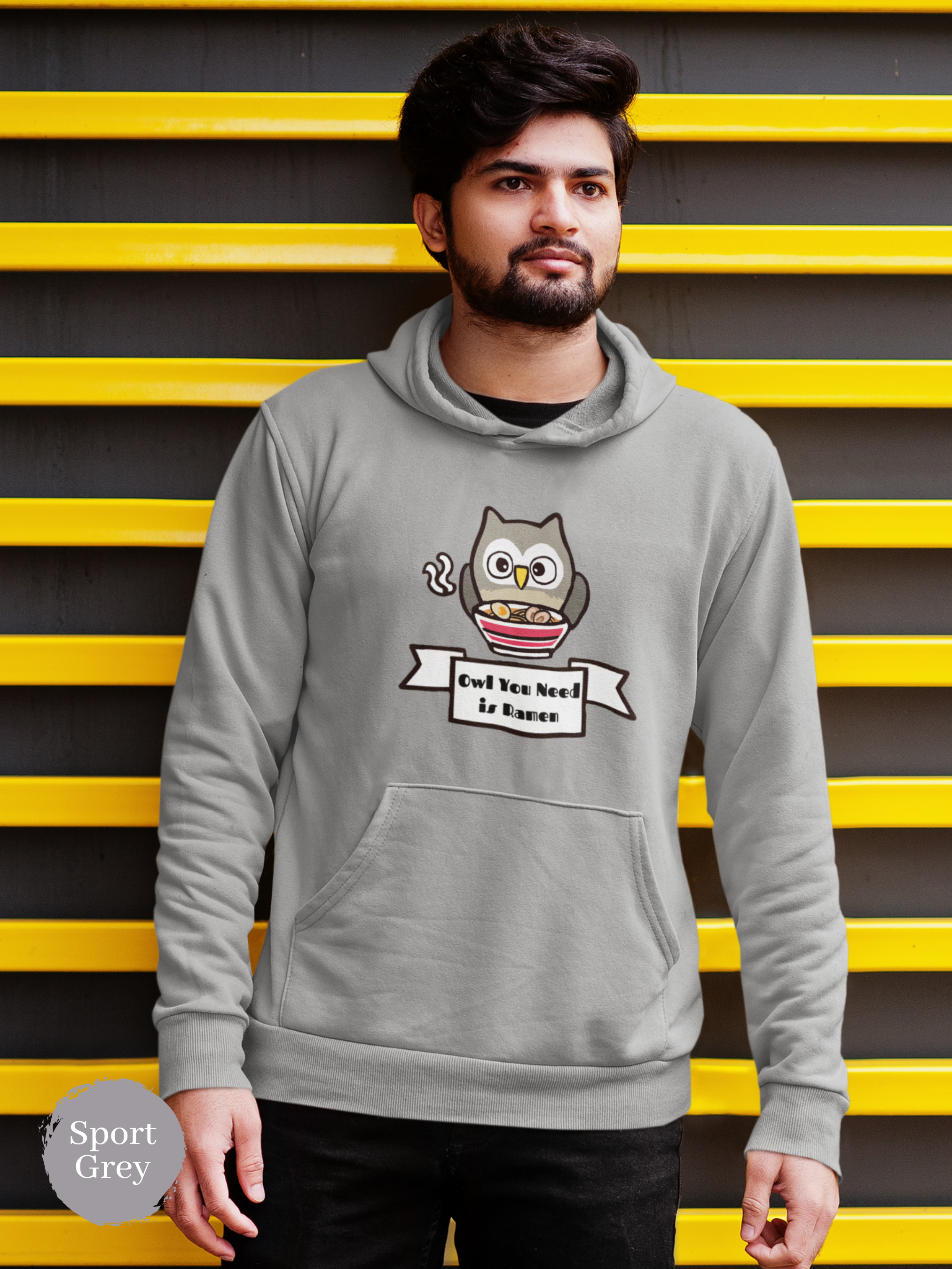 Ramen Hoodie: Owl You Need is Ramen - A Punny Asian Foodie Hoodie with Charming Ramen Art