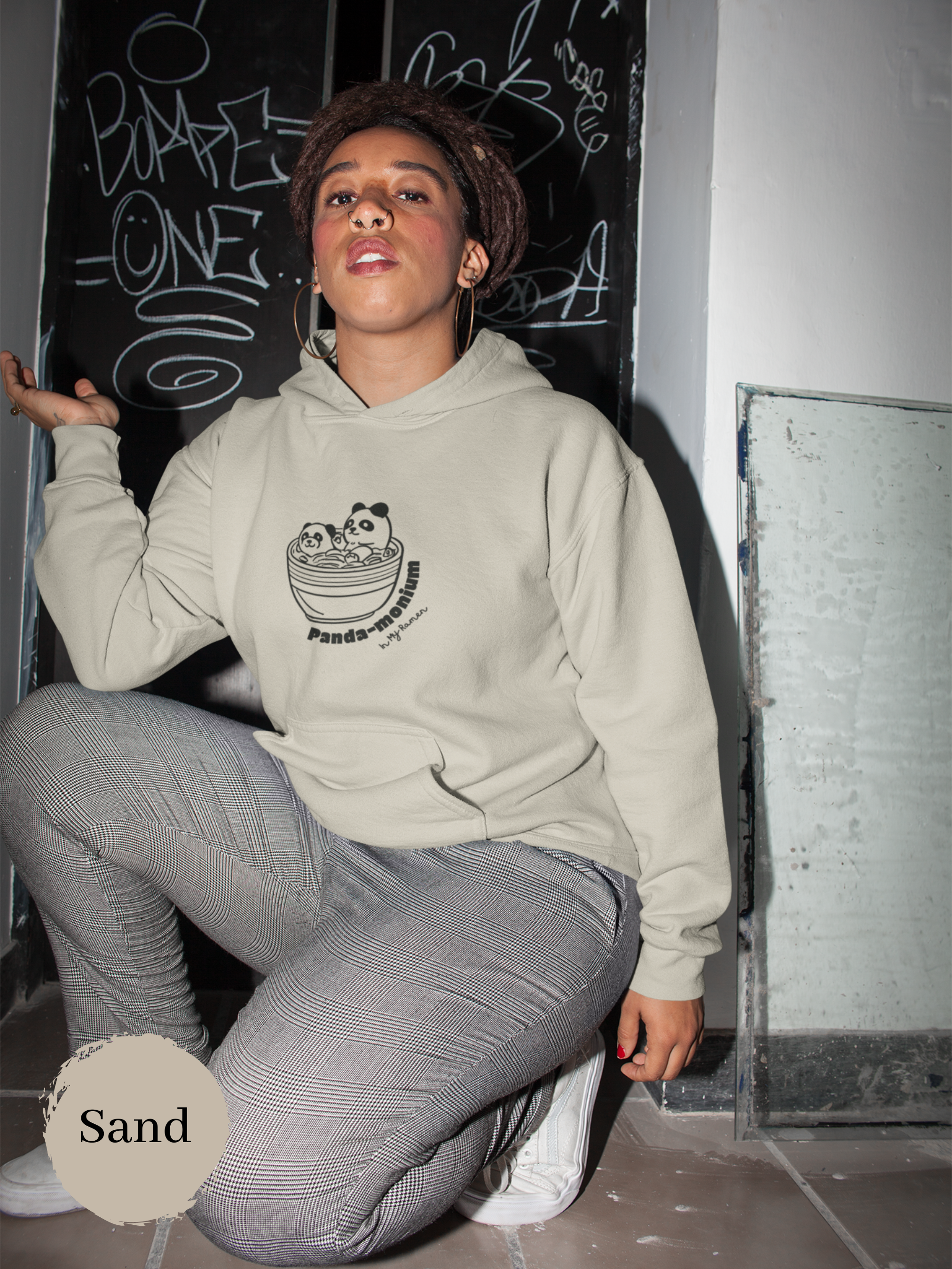 Ramen Hoodie: Cute and Funny Ramen Art Panda Sweatshirt for Foodie and Asian Food Lovers - Panda-monium in My Ramen