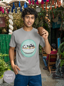 Ramen T-shirt with Panda Artwork Japanese Foodie Shirt for Ramen Lovers