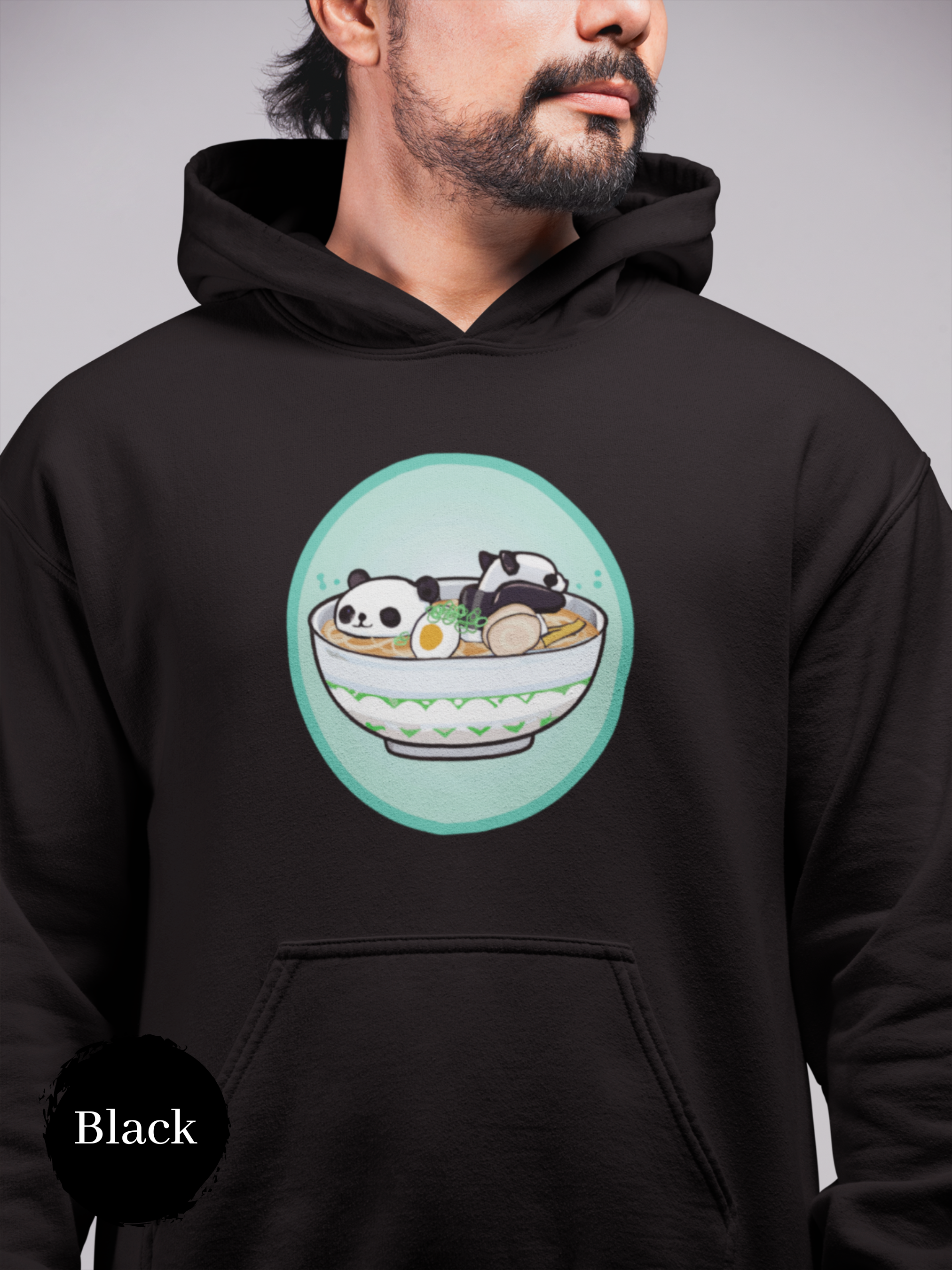 Ramen Hoodie: Two Cute Pandas in a Flavorful Bowl - The Perfect Foodie Hoodie for Ramen Lovers