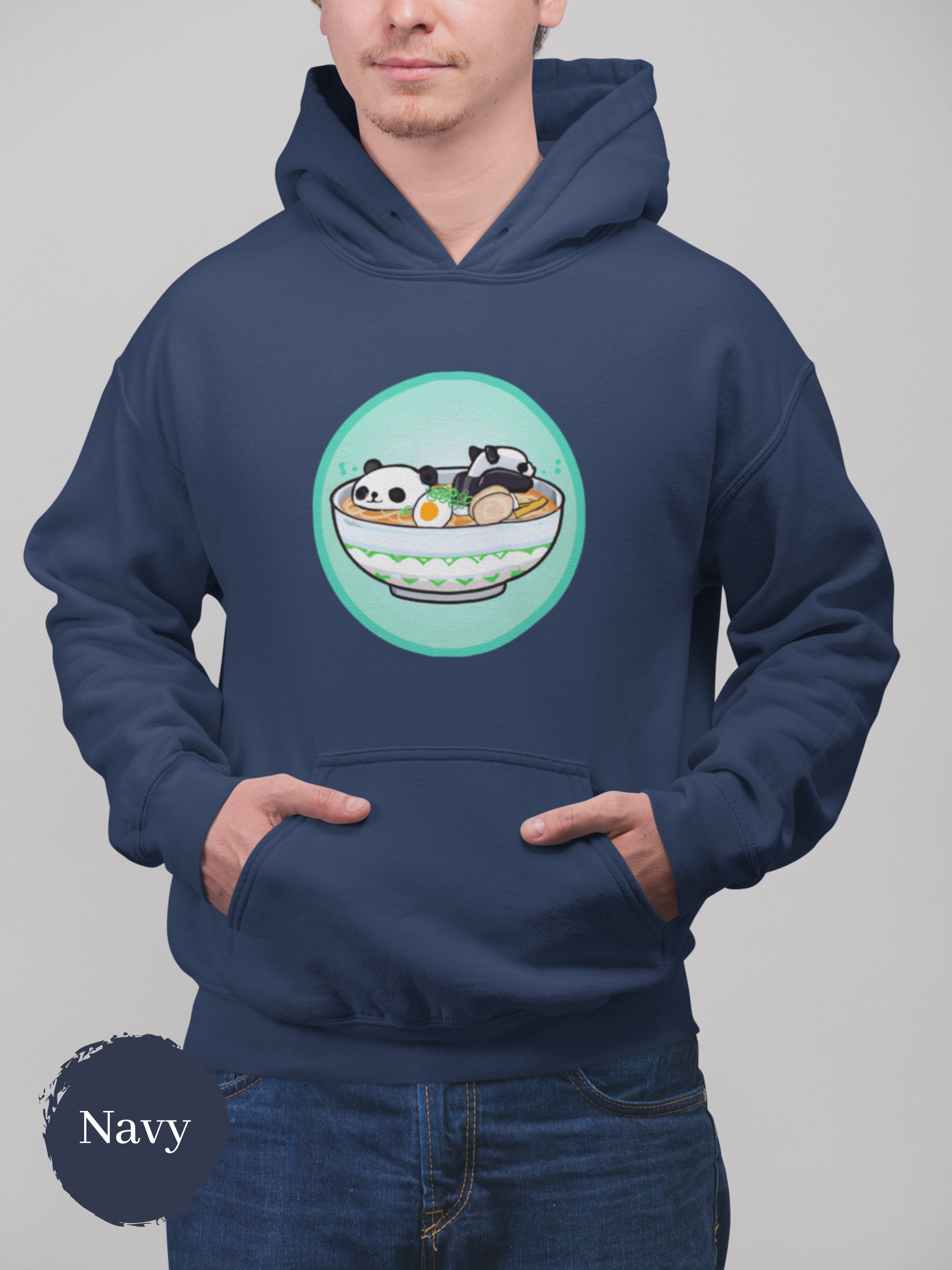 Ramen Hoodie: Two Cute Pandas in a Flavorful Bowl - The Perfect Foodie Hoodie for Ramen Lovers