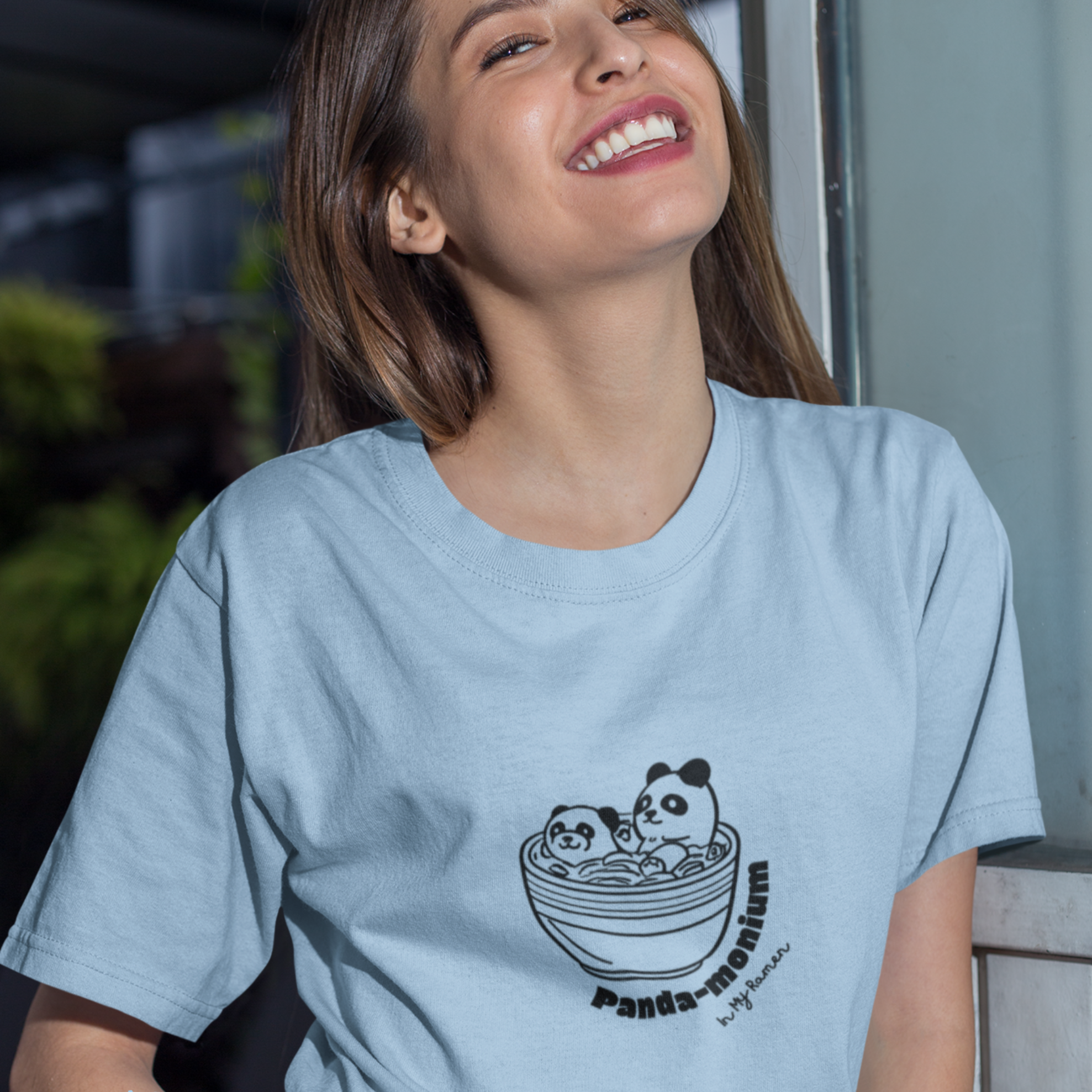 Ramen T-Shirt with Cute Panda Design: Japanese Foodie Shirt with Ramen Art