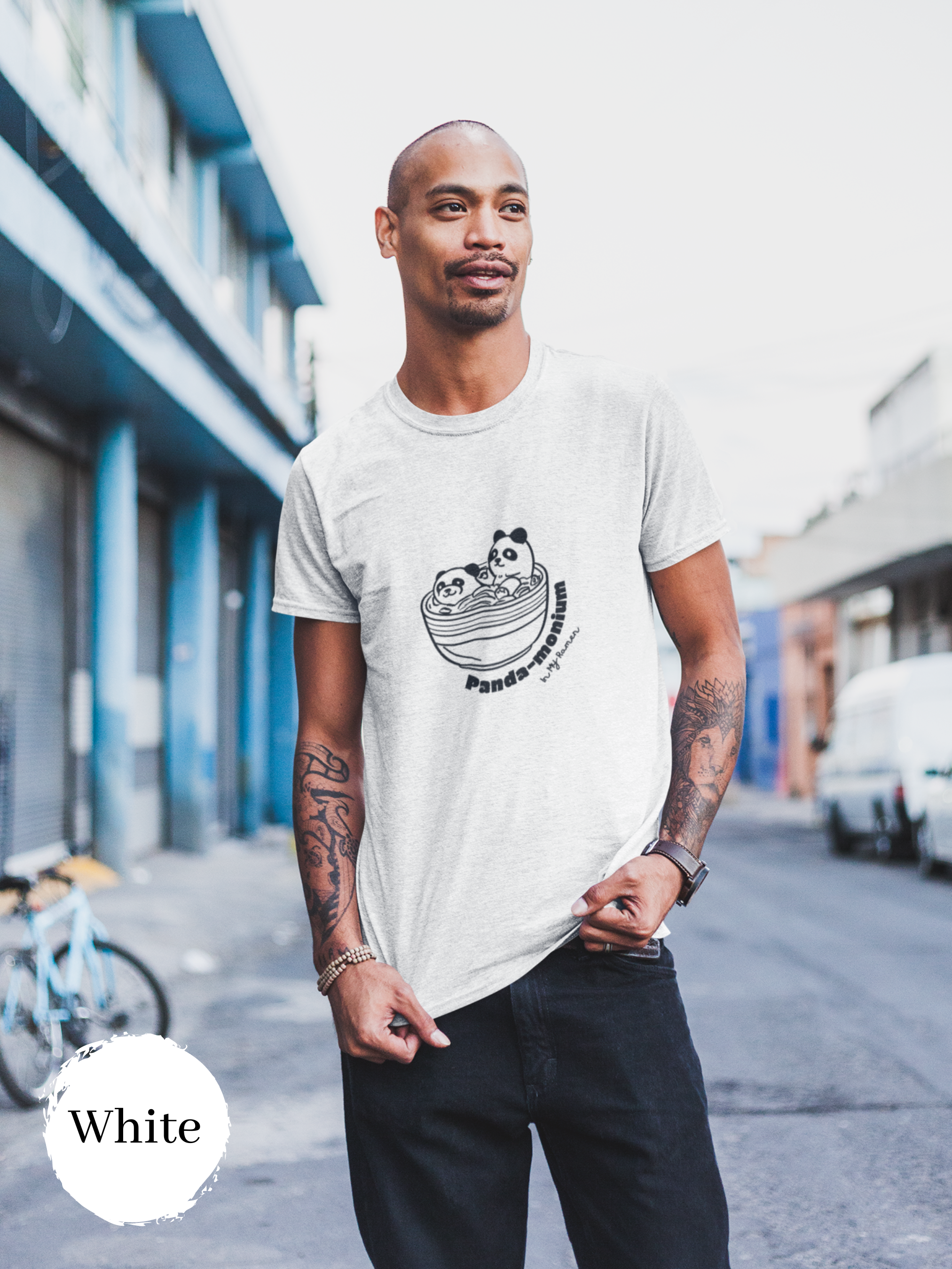 Ramen Art Panda T-Shirt: Japanese Foodie Shirt for Ramen Lovers
