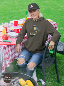 Ramen Hoodie Polly Wants Some Ramen Parrot and Ramen Art Foodie Hoodie
