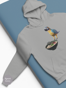 Ramen Hoodie Polly Wants Some Ramen Parrot and Ramen Art Foodie Hoodie