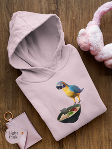 Ramen Hoodie Polly Wants Some Ramen Parrot and Ramen Art Foodie Hoodie