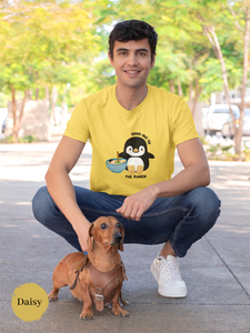 Ramen T-Shirt with Penguin Illustration - Brrr-ing on the Ramen! Japanese Shirt for Foodie, Ramen Art Lover, Cute and Playful Design