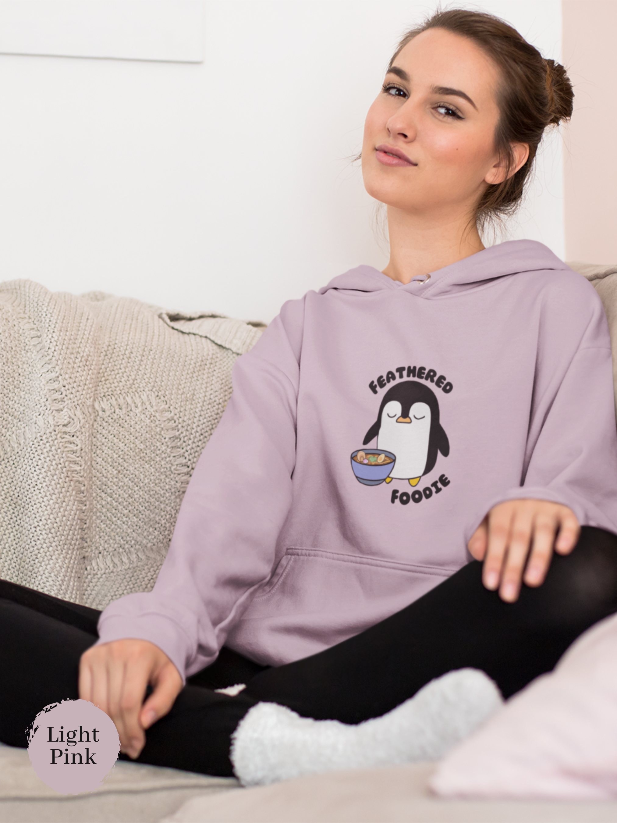 Ramen Hoodie: Feathered Foodie Edition - Asian-Inspired Comfort with a Side of Cute Penguin and Pun-tastic Ramen Art