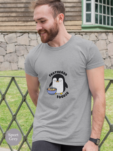 Ramen T-shirt: Japanese-Inspired Foodie Shirt with Feathered Foodie Penguin and Ramen Art