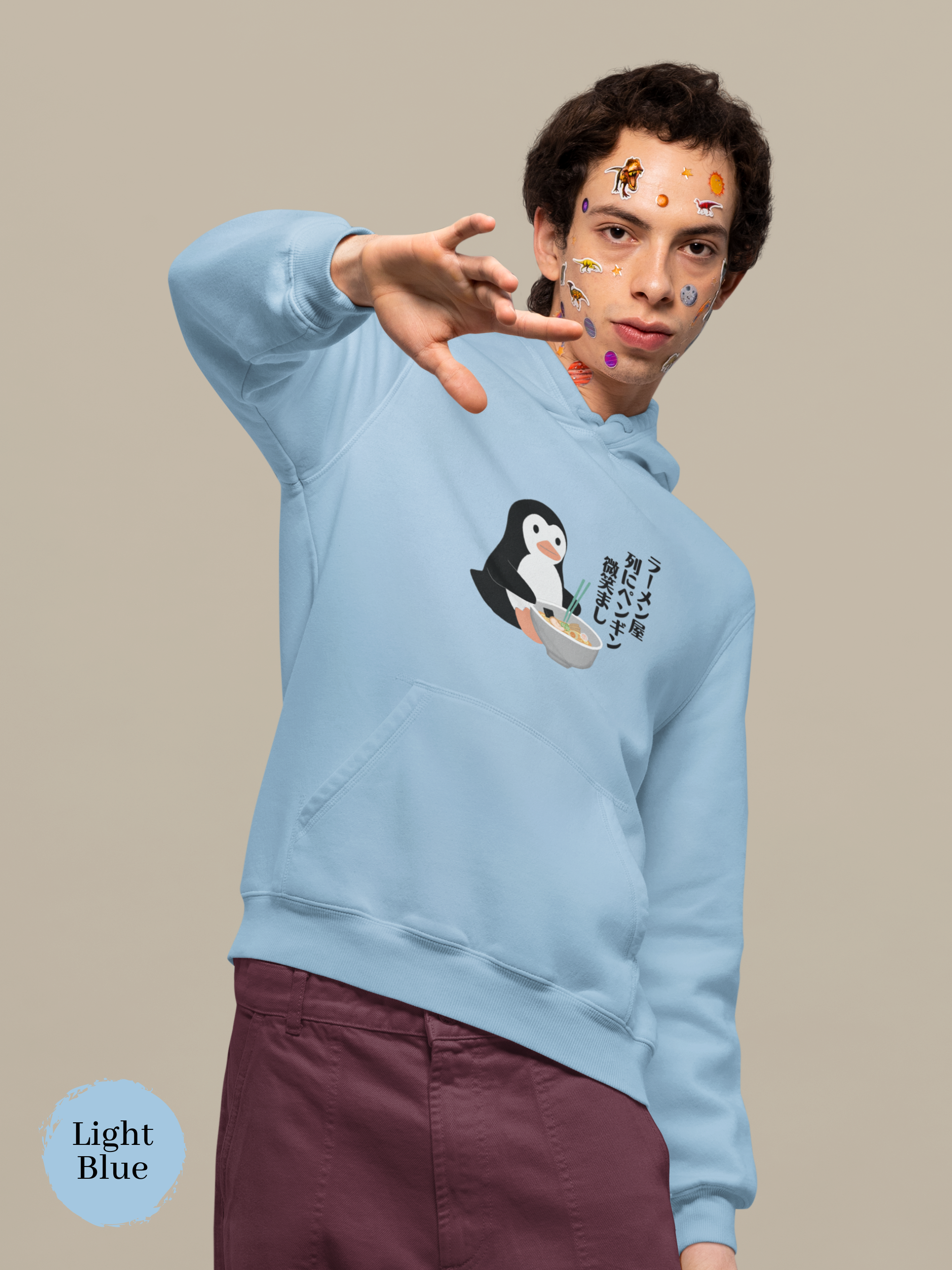 Ramen Hoodie: Haiku Edition - A Playful Penguin and Delicious Ramen Art on a Cozy Foodie Hoodie