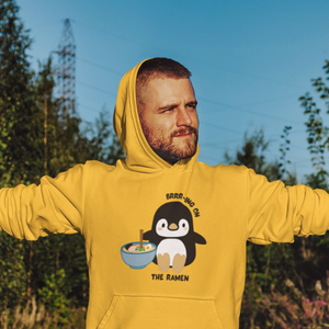 Ramen Hoodie with Cute Penguin and Delicious Asian Food Art: Brrr-ing on the Ramen in Style