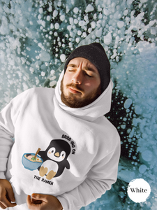 Ramen Hoodie with Cute Penguin and Delicious Asian Food Art: Brrr-ing on the Ramen in Style
